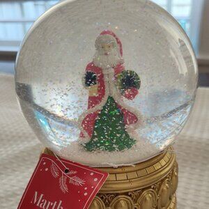 Martha Stewart, Musical Water Globe, Holiday, Santa Claus, Snow Globe